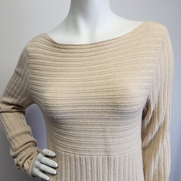 Donna Karan Casual Luxe White Label Runway $895 Wool/Cashmere Sweater Dress Sz M - Picture 8 of 11